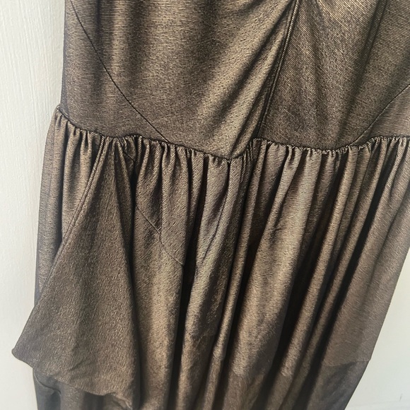 NWOT MARC JACOBS Party Dress Metallic Green Fully Lined with pocket Women’s XS - Picture 4 of 9